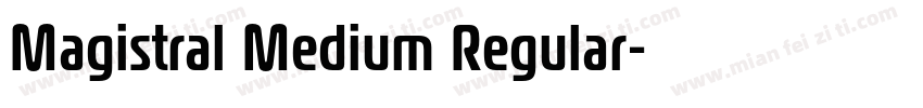 Magistral Medium Regular字体转换